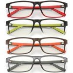 4 Pack Blue Light Blocking Reading Glasses 1.75