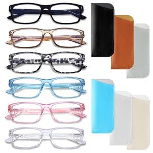 6 Pack Blue Light Blocking Reading Glasses
