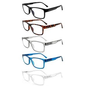 5 Pack Blue Light Blocking Reading Glasses