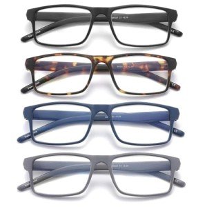 4 Pack Blue Light Blocking Reading Glasses
