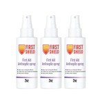 First Shield First Aid Antiseptic Spray, Wound Cleaner, Benzalkonium Chloride for Minor Cuts, Scrapes and Burns – 2 Oz, 3 Count