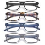 4 Pack Blue Light Blocking Reading Glasses