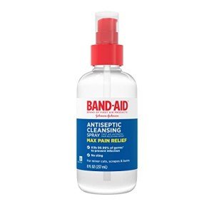 Band-Aid Brand Pain Relieving Antiseptic Cleansing Spray, Pramoxine HCl, 8 fl. Oz