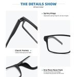 4 Pack Blue Light Blocking Reading Glasses