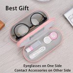 Pink 2-in-1 Contact Lens and Glasses Case
