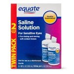 Equate Saline Solution for Sensitive Eyes, Twin Pack