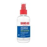 Band-Aid Brand Antiseptic Cleansing Spray, First Aid Antiseptic Spray Relieves Pain & Kill Germs, with Benzalkonium Cl Wound Antiseptic & Pramoxine HCl Topical Analgesic, 2 x 8 fl. oz