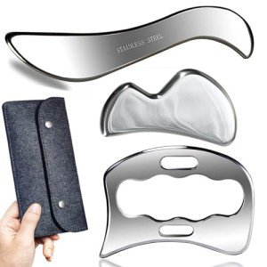 AnTiexi 3-in-1 Stainless Steel Muscle Scraper Set