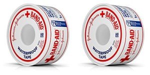 Band-Aid Brand of First Aid Products 100% Waterproof Self-Adhesive Medical Tape Roll to Secure Bandages, Durable First Aid Wound Care Bandaging Tape, 1 Inch by 10 Yards (Pack of 2)