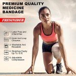 FRESINIDER Premium Elastic Bandage Wrap, 6 Pack 4" Cotton Latex Free Compression Bandage Wrap with Touch Closure at Both Ends, Support & First Aid for Sports, Medical, and Injury Recovery
