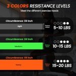 Colorful 4.9ft Resistance Bands Set for Exercise