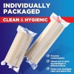 High-Performance Elastic Bandage Wrap - 6pk (2x2in, 2x3in, 2x4in) - Strong Self-Closing Compression Bandage Wrap - Foot, Ankle, Wrist, Knee Wrap