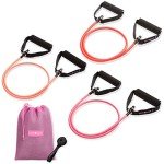 Peach Bands Resistance Tube Set with Handles & Guide