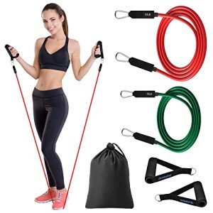 Brebebe Resistance Bands with Handles for Fitness
