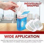 Transparent Film Dressing, 4" x 4 3/4" Box of 10 - Waterproof Wound Bandage Adhesive Patches, Post Surgical Shower or IV Shield, Tattoo Aftercare Bandage by Healqu