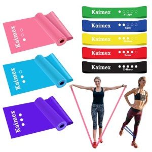 Kaimex 8 Pack Resistance Bands for Exercise and Therapy