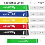 WILVENTEX Natural Latex Resistance Band Set - 5 Levels