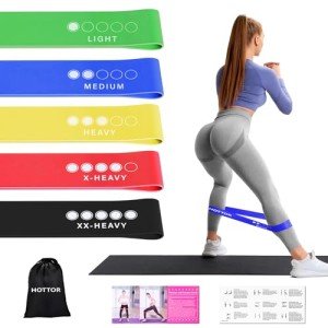 Exercise Resistance Bands Set with Carry Bag - 5 Levels