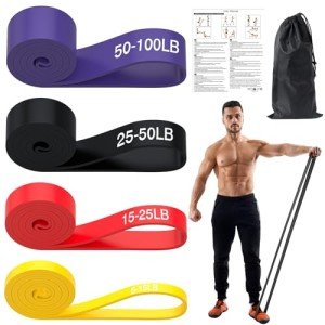 Kichistin Resistance Bands - 4 Pack Exercise Loops