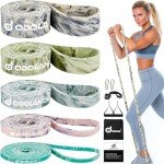Odoland 5-Pack Natural Rubber Resistance Bands Set