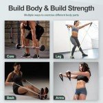 Odoland 5-Pack Natural Rubber Resistance Bands Set