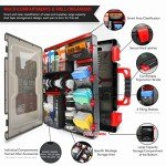 365 PCS First Aid Kit, Well-Organized Durable Hard Case, Wall-Mountable Trauma Medical Kits for Any Emergencies, Ideal for Home, Office, Instructions, Car, Travel and More (Black)