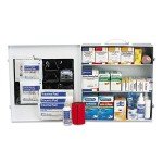 First Aid Only 90575 3-Shelf First Aid Kit for Businesses, ANSI B+ Compliant Metal First Aid Cabinet with Medications, 675 Pieces White