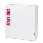 First Aid Only 90575 3-Shelf First Aid Kit for Businesses, ANSI B+ Compliant Metal First Aid Cabinet with Medications, 675 Pieces White