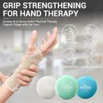 Stress Relief Squeeze Balls for Hand Therapy (3 Pack)