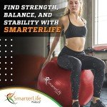 SmarterLife Yoga and Balance Stability Ball - Red