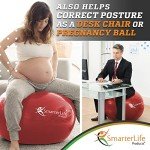 SmarterLife Yoga and Balance Stability Ball - Red
