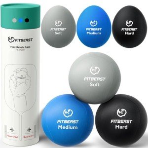 FitBeast Hand Therapy Stress Balls - 6-Pack