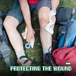 50 Pieces Transparent Stretch Adhesive Bandage Waterproof Transparent Film Dressing Bandages 4 x 4.75 Inches Clear Adhesive Dressing Tape for Swimming Showering, Octagon