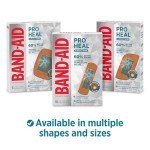 Band-Aid Brand Pro Heal Adhesive Bandages with Hydrocolloid Gel Pads, Large Clinically Tested Waterproof Bandages for Better Healing of Minor Wounds, Sterile First Aid Bandages, 5 ct