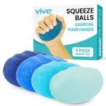 Vive Hand Therapy Squeeze Balls Set (4 Pack)