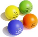 Motivational Stress Balls (4 Pack) for All Ages