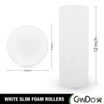 CanDo Slim Foam Roller - 3"x12" White