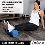 CanDo Blue PE Foam Roller for Muscle Recovery