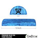 CanDo Blue Marble Foam Roller for Muscle Recovery