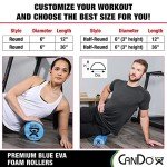 CanDo Blue Marble Foam Roller for Muscle Recovery