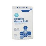 MED PRIDE Sterile Krinkle Gauze [12 Rolls]- 4.5'' x 4.1 Yards Rolls - Cotton Wound Dressing Sterile Wraps – 6-Ply Highly Absorbent First Aid Gauzes - Medical Individually Wrapped Mesh Bandage Gauzes