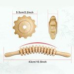 Curved Wood Massage Roller for Waist and Thigh