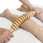 Curved Wood Massage Roller for Waist and Thigh