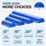 Yes4All 36” Half Foam Roller for Therapy & Yoga