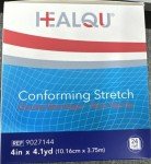 HEALQU Premium Gauze Rolls - 4” x 4.1 Yards - 24 Rolls, Individually Wrapped Conforming Stretch Gauze Bandage - Super Soft Woven Stretch Gauze Bandages for Primary Wound Dressing Support