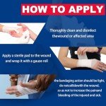 KIWAEZS 24 Pack Gauze Rolls Bandages 4 ” x 4.1 yd Premium Quality Lint and Latex-Free Conforming Stretch Designed for Wound Care for Wound Dressing Support(Ideal for Home and car First aid Kits)