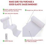 Hospora Medical Elastic Cotton Conforming Gauze Roll, 4 Inches, Individual Pack, First Aid Rolled Stretch Gauze, 24 Packs