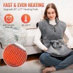 Large Electric Heating Pad for Back and Neck