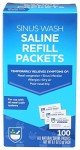 Rite Aid Sinus Wash Refill Kit, Individually Wrapped Saline Packets - 100 Count | Nasal/Allergy Relief Saline Solution for Neti Pots | Nasal Rinse