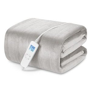 PROALLER Electric Heated Blanket Queen Size, Soft Flannel